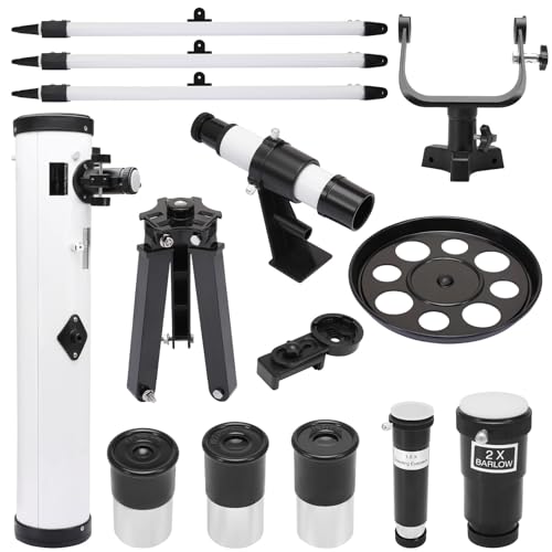 Image of Reflector Telescope, (35X-875X) Focal Length Astronomy Reflector Telescopes for Adults and Kids-with 3 Eyepieces,5X Barlow Lens,Moon Filter and Smartphone Adapter