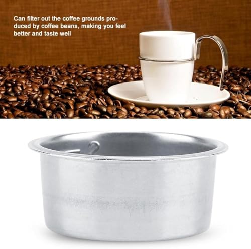 Image of THW 2 Pieces 51mm Coffee Strainer Basket, 2 Cups, Double Layer Stainless Steel Print Coffee Filter Basket, Bottomless Portafilter, Espresso Machine Accessories