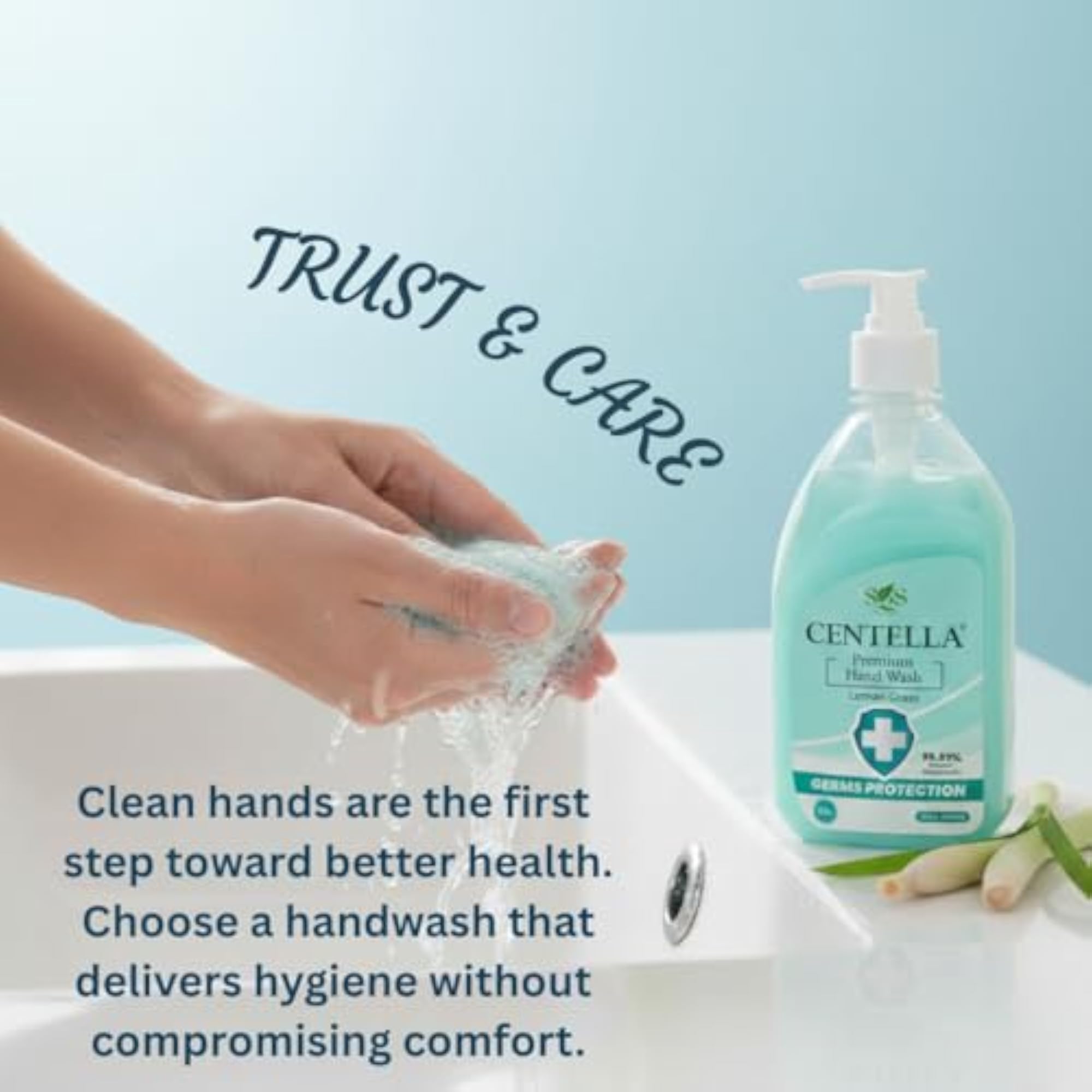 Herbal Based Hand Wash with Lemon Grass, 500ml