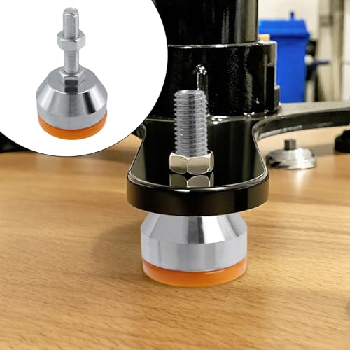 Image of M8x50mm Leveling Feet, 2200 lb Capacity Heavy Duty Adjustable Swivel Furniture Glides, 1.53 Inch Anti-Slip Base, Rubber Feet Levelers for Table, Shelves, Workbench, Cabinet, Machine, 4Pcs