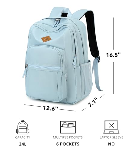 Image of abshoo Classical Basic Womens Travel Backpack For College Men Water Resistant Bookbag (LightsteelBlue)