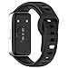 Disscool Replacement Adjustable Wrist Bands Compatible with Huawei Band 10/10 NFC/9/9 NFC/8/8 NFC, Soft Silicone Wrist Strap with Quick Release for Man Women(Dot Pattern/Black)