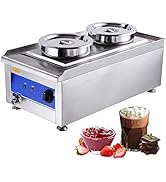 Yescom 1200W Commercial Chili Cheese Food Warmer Dual 7L Pots Stainless Steel Soup Countertop Ste...