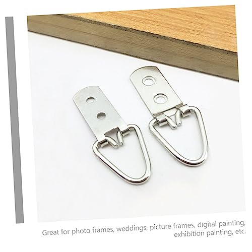 Image of ARTIBETTER 50pcs Heavy Duty D- Picture Frame Hangers Robust Hanging Hardware for Photos Art Decorations for Home Office Gallery Use Versatile Wall Mounting