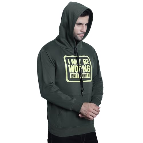 Image of Mack Jonney Printed Hooded Cotton Fleece Hoodie for Men-MACK32358