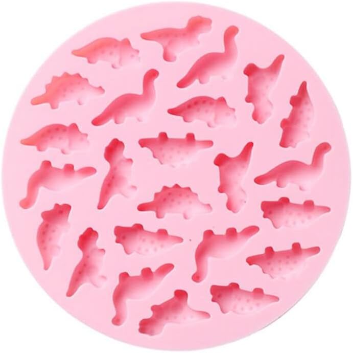 Cute Ice Cube Trays Silicone Chocolate Mold Wax Melt Molds Easy Release Ice Trays Non-Stick Chocolate Soap Pudding Jello Ice Cube Tray (Dino A)