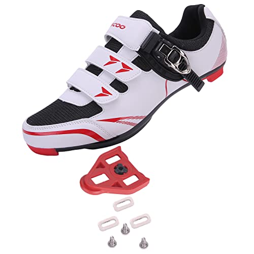 Image of KESCOO Unisex Cycling Shoes Compatible with Peloton Bike & SPD Indoor Outdoor Road Bike Cycling Shoe for Men Women, 1 Hook and Loop Strap, with Delta Cleats