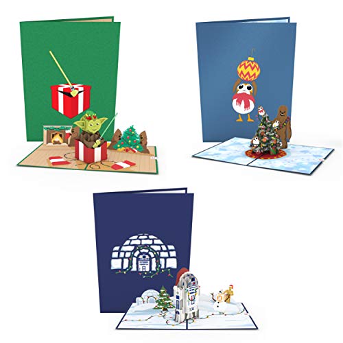 Lovepop Star Wars Holiday 3-Pack - 3D Cards, Christmas Pop Up Cards, Star Wars Christmas Cards, Holiday Pop Up Cards, Holiday Greeting Cards, Christmas Cards for Kids, Merry Christmas Cards