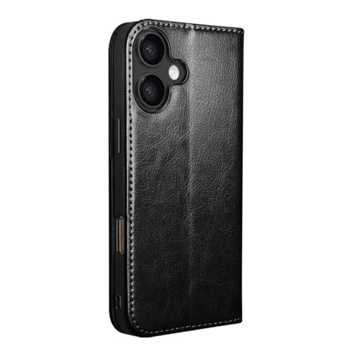 Image of Havilah for iPhone 17 Case - Classic Genuine Leather Protective Phone Case (Black)