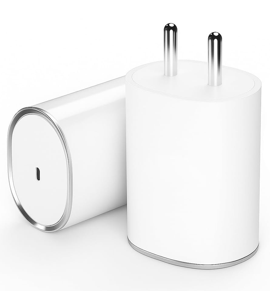 Image of Mudo 45W USB Type-C Charger Adapter with USB C to C Cable, Compatible with Phone 3 /3a /2 /2a /2a Plus /Upto 50W Power Charger Support, White