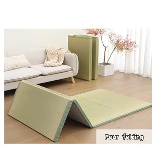 Tatami - Tappetino in erba naturale per dormire, meditazione, yoga e pratica zen, pieghevole, ideale per spalle e schiena
