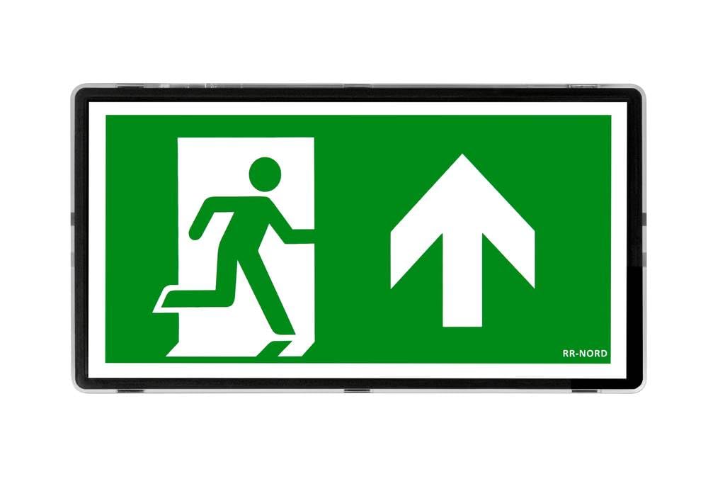 Notleuchte schwarz LED IP65 Notbeleuchtung Rettungszeichenleuchte Fluchtwegleuchte…