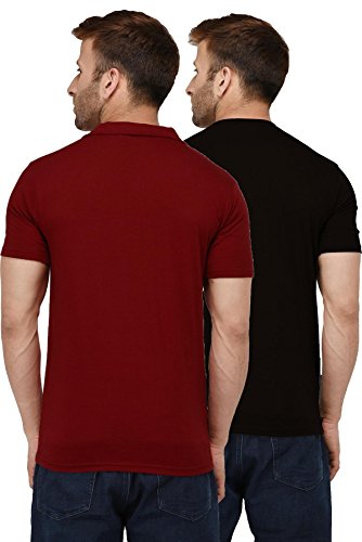 Image of London Hills Solid Cotton Blend Half Sleeve Regular Men Round Neck Tshirts | T Shirt For Man | Tshirt | Shirts Men | Tshirt For Man | T-shirt | T-shirts | Stylish | Gym Wear For Workout | MultiColored