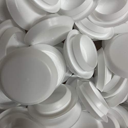 Bouchons en plastique blanc 1,9 cm lot de 50 pour tube