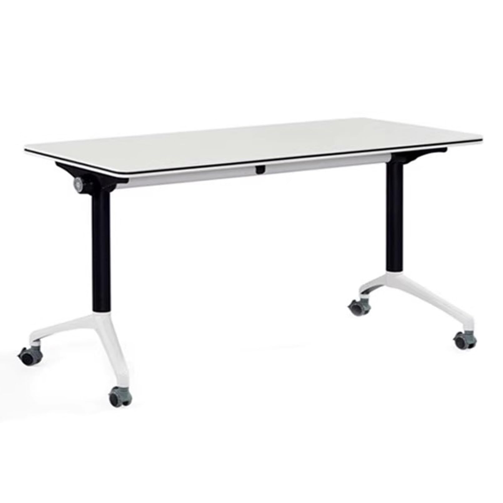 Table de salle de conférence blanche pliante pour optimiser le mobilier