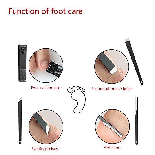 DoGeek Maniküre Set Nagelknipser set 18-Teilig Edelstahl Nagelset mit Leder Etui Nail Kit für Nagelpflege Pediküre Und… – Bild 8