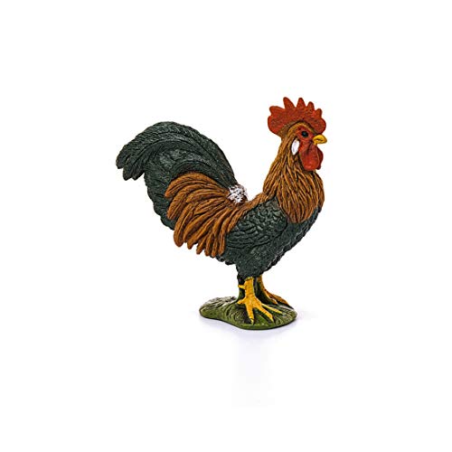 SCHLEICH Farm World | Hahn 13825 Bauernhof Spielfigur | detailgetreue Tierfigur & Sammelfigur | Geschenk für Jungen und Mädchen | Bauernhof Spielzeug ab 3 Jahren | 3 x 6 x 6 cm
