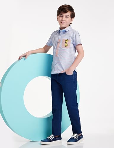 Image of Amazon Brand - Symbol Boy's Striped Regular Fit Shirt