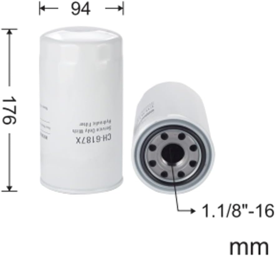 Hydraulic Line Filter CH-6187X - Compatible with Kobelco SK495D, Compatible with EC380DL, Compatible with EC480DL, Compa