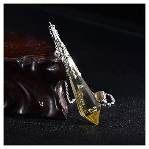 プリズムと万華鏡 ストーン クリスタル ペンダント ローズクォーツ オパール ヘキサゴン プリズム 理科教室光学キット (Color : 4)