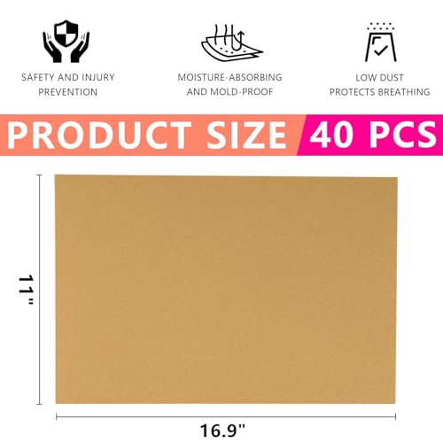 Image of 40 PCS Bird Cage Liner, 11 inch x 17 inch Gravel Liner Paper for Bird Cage, Parrot Cage Sandpapers for Hard-Billed Birds Parrot, Easy Clean Pet Grinding Sandpaper for Bird Cage (40PCS)