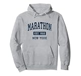 Marathon New York NY Vintage Athletic Sports Design Pullover Hoodie