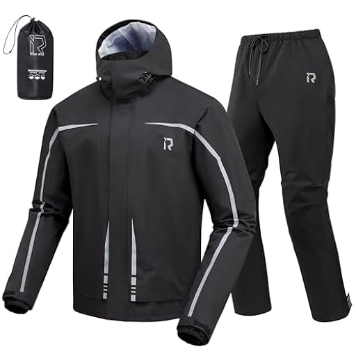 RIDEIRON Chubasquero hombre Impermeable,Traje de lluvia moto con capucha desmontable,impermeable,reflectante,ligera,resistente al viento,para exteriores,para ciclistas,Negro XXXL | Ya disponible en tu tienda friki favorita! En mundofriki.es!