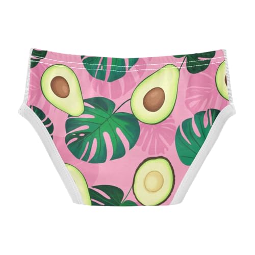 CHIFIGNO Green Avocados Leaves Pink Boy Briefs Cotton Boys' Underwear Printed Soft Briefs Underwear2