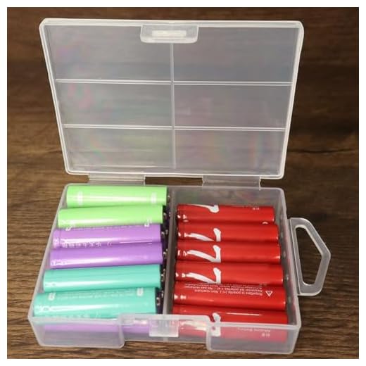 Versatile Transparent Battery Storage Box – Holds 24 AA or AAA Batteries, Sturdy Plastic Organizer Case for Household, Workshop & Travel