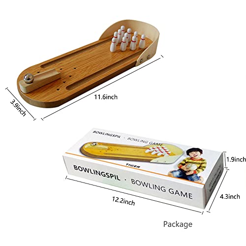 Mini Bowling Wooden Tabletop Game Desktop Bowling Toys Home Bowling Alleys Gifts For Men Adults Kids Teens Boys Parent-Child Interactive Desktop Game Casual Decompression Indoor Game Ball Toy Gift #TOP2