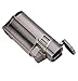 LcFun Torch Lighter Refillable 4 Jet Flame with Punch Cigar Lighter Gas Butane Lighters-Butane NOT Included (Black)