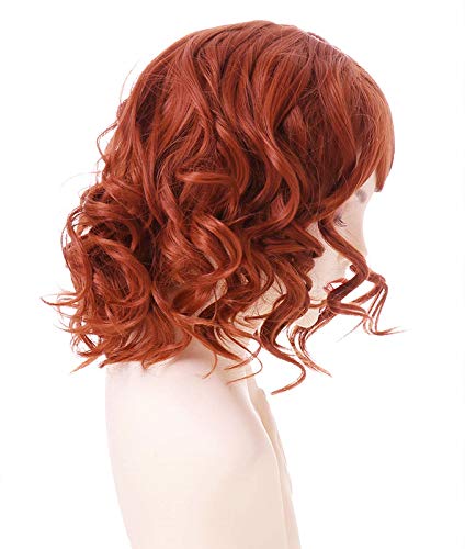Bestung BST0001 Short Red Wigs For Women Layered Natural Synthetic Curly Red Bob Hair Wig Full Head Halloween Costume Cosplay Wig thumb #4