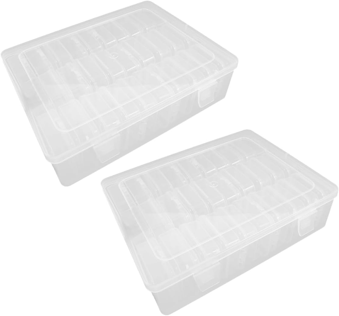 Small Plastic Organizer Box with 30 Compartments, Bead Storage Container for DIY Jewelry Craft Supplies, Portable Storage Case for Home and Office Organization