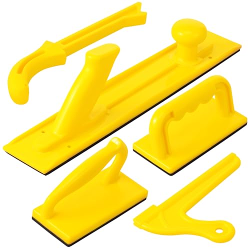 Tzdxfgl 5Pcs Push Block and Push Stick Set for Table Saw, Router Table, Band Saw & Jointer, Ergonomic Handles, Max Grip, Plastic Woodworking Pusher Block, Safety Push Stick Hand Tool for Carpentry