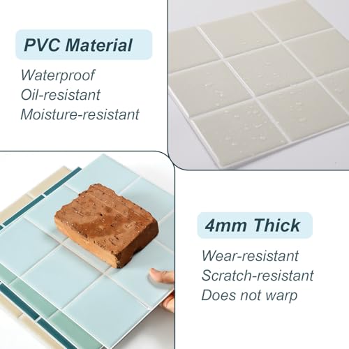 Dalles de plafond adhésives 3D imperméables pour cuisine et bain - 4