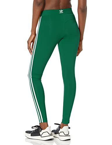 Adidas Originals Women's Adicolor Classics 3-Stripes Leggings, Dark Green, Small #TOP1