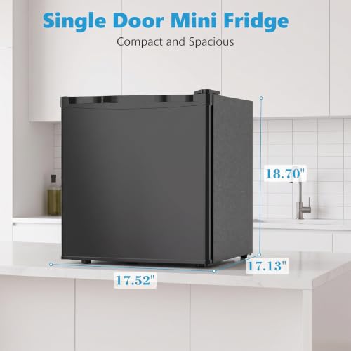 Image of Antarctic Star 1.6 Cu.Ft Mini Fridge with Freezer - Compact Upright Refrigerator with Adjustable Shelves, 7-Level Thermostat & Whisper-Quiet Operation for Bedroom, Apartment