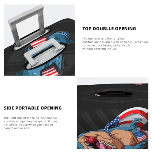 VOSERY Travel Luggage Cover - Blue Dinosaur Washable Suitcase Covers Protector Fits 18-32 Inch Luggage3