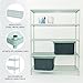 Design Ideas MeshWorks 5 Tier Full-Size Metal Storage Shelving Unit Rack for Kitchen, Office, and Garage Organization, Sage Green