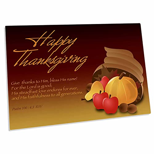 3dRose Desk Pad Place Mat Happy Thanksgiving 23x16 in miniatura 1