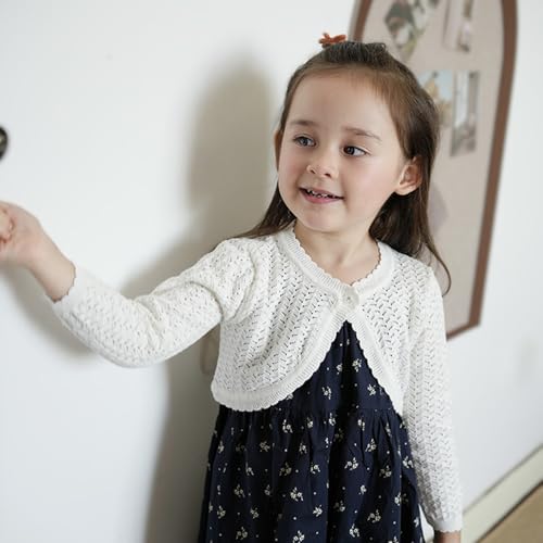 Baby Girl Clothes Long Sleeve Knit Sweater Short Cardigan Infant Toddler Kids Solid Bolero Shrugs Coat Fall Outfit4