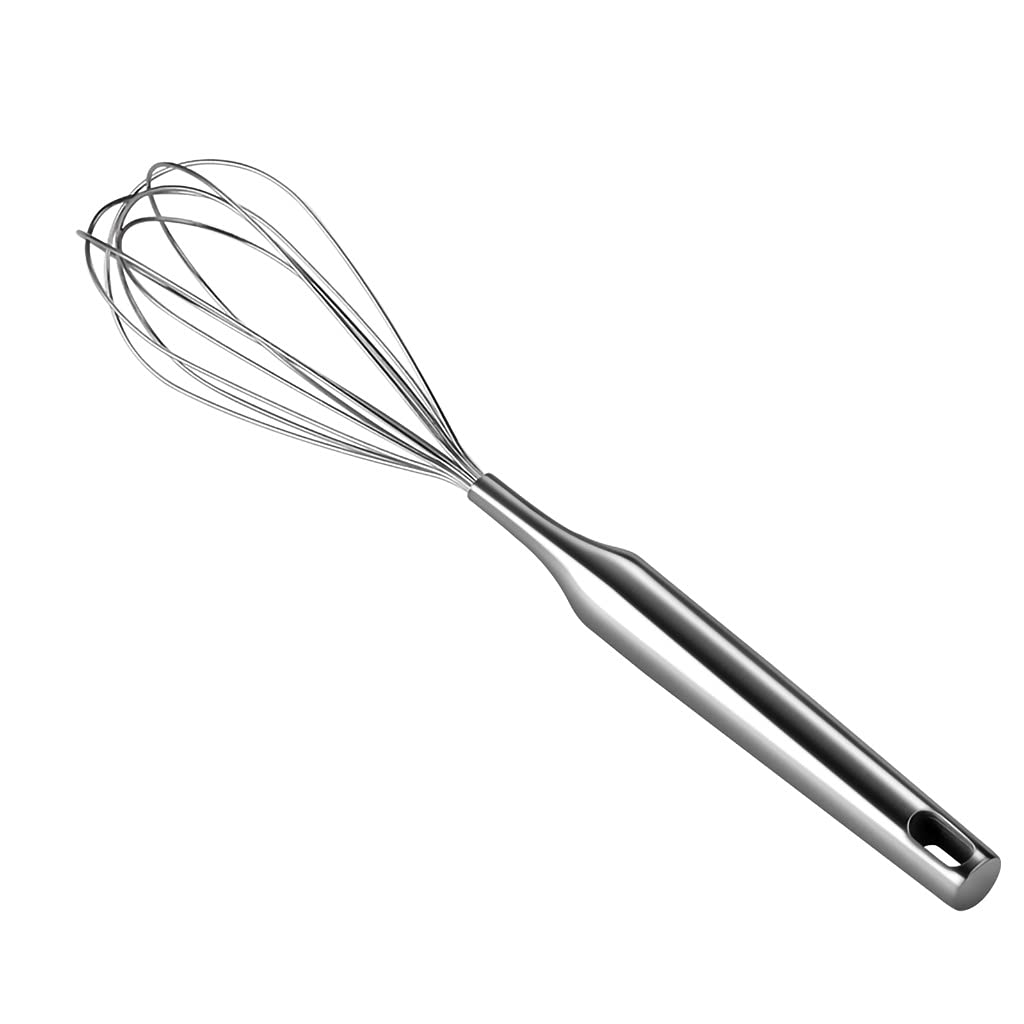 AIEIJJH Egg Whisk Manual Whisk for Baking 12 Wire Stainless Steel Mixing Blender Kitchen Gadget Beater for Cooking, a