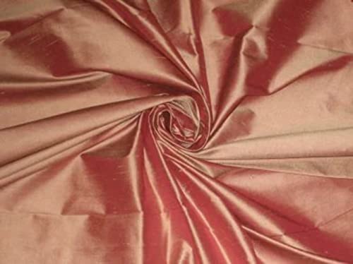 Taffetas de soie rose champagne 137 cm | Tissu luxe pour haute couture