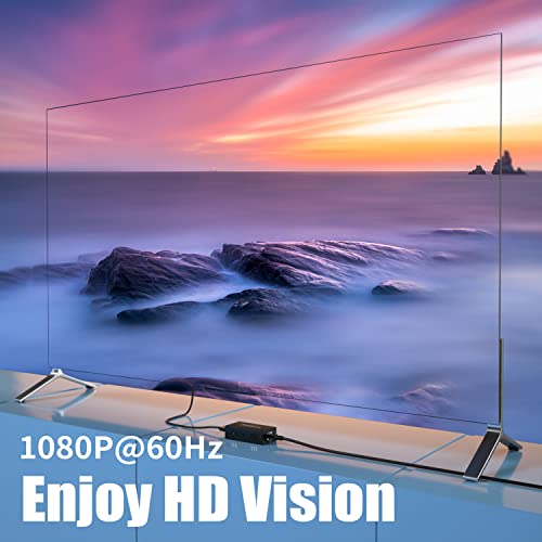 Hdmi Extender Splitter 1X2 1080P@60Hz Over Cat 5E/6/7 Ethernet Cable 50M (165Ft) Support 2 Hdmi Loopout Edid Copy Poc Function (1 In 2 Out) #TOP3