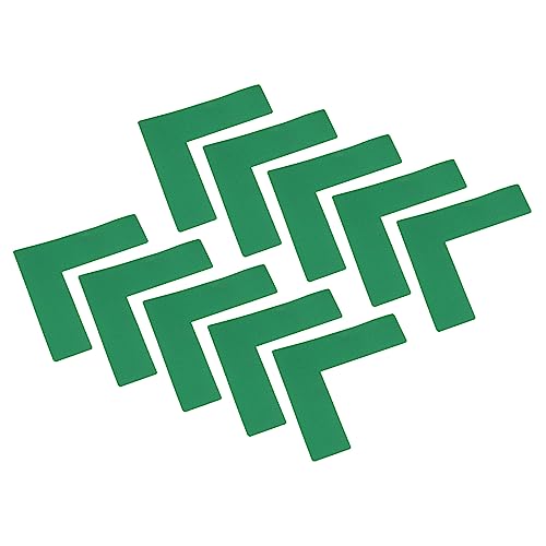 Marqueurs d'angle en L PATIKIL vert 10x10 cm pour l'organisation des bureaux et sols de dépôt