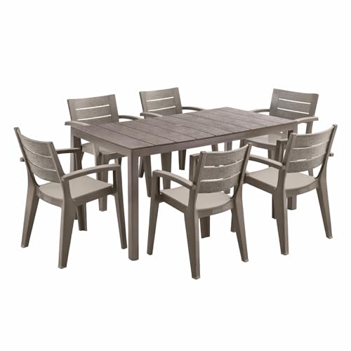 HOUSE COLLECTION SET DA GIARDINO 6 SEDIE EMMA + 1