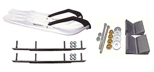 C&A Pro White XCS Snowmobile Skis w/ 10