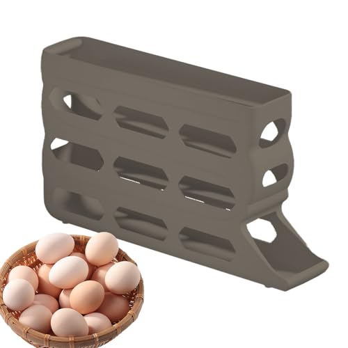 Bandeja de huevos para refrigerador, 4 capas, soporte automático para huevos, 30 capacidades, antideslizante, fácil de limpiar, ahorra espacio para picnic, preparación y embalaje de granja