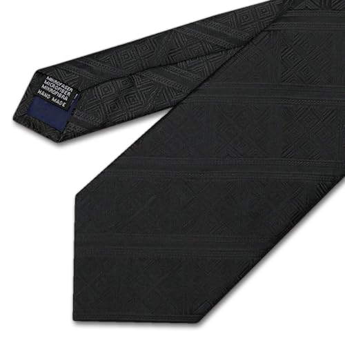 Image of Men's Tie Set with Pocket Square, Cufflinks and Gift Box | 100% microfiber; tie 59 x 3.15 in; square 10 x 10 in; gift box included