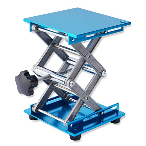 PRECIPETTE Laborständer aus Aluminiumoxid 15cm Labor Hebebühne Hubtisch Labor Scherenhubtisch Scherenheber Labor Hebeplattform Ständer Lab Scissor Jack 150mm 10kg Cover